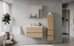 welltime Badmöbel-Set »EIXO, Set aus Spiegelschrank, Waschtisch und Midischrank«