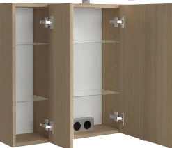 welltime Badmöbel-Set »EIXO, Set aus Spiegelschrank, Waschtisch und Midischrank«