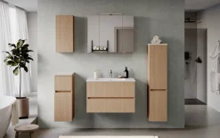 welltime Badmöbel-Set »EIXO, Set aus Spiegelschrank, Waschtisch und Midischrank«
