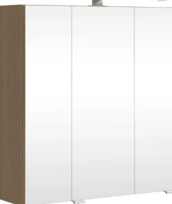 welltime Badmöbel-Set »EIXO, Set aus Spiegelschrank, Unterbeckenschrank und Midischrank«