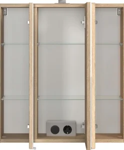 welltime Badmöbel-Set »EIXO, Set aus Spiegelschrank, Unterbeckenschrank und Midischrank«