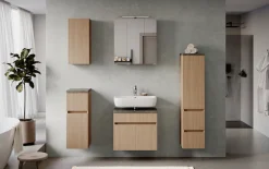 welltime Badmöbel-Set »EIXO, Set aus Spiegelschrank, Unterbeckenschrank und Midischrank«