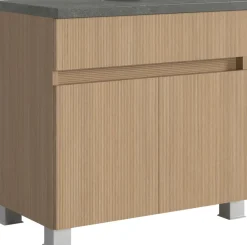 welltime Badmöbel-Set »EIXO, Set aus Spiegelschrank, Unterbeckenschrank und Midischrank«