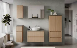welltime Badmöbel-Set »EIXO, Set aus Spiegelschrank, Waschtisch und Midischrank«