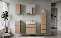welltime Badmöbel-Set »EIXO, 5tlg.-Set: Spiegelschrank, Waschtisch und Beimöbel«