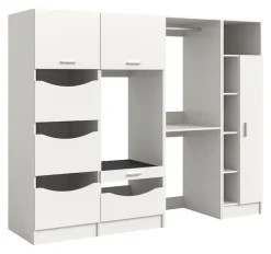 welltime Badmöbel-Set »FALAS,4-teilig, Hauswirtschaftsraum Set, Breite 248 cm« 1x Wäscheschrank, 2x Waschmaschinenumbauschrank & 1xMehrzweckschrank,