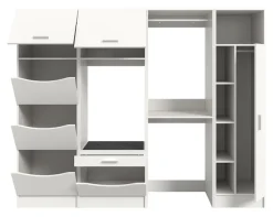 welltime Badmöbel-Set »FALAS,4-teilig, Hauswirtschaftsraum Set, Breite 248 cm« 1x Wäscheschrank, 2x Waschmaschinenumbauschrank & 1xMehrzweckschrank,
