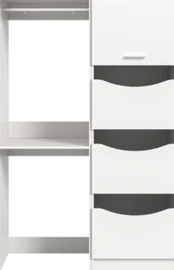 welltime Badmöbel-Set »FALAS,2-teilig, Hauswirtschaftsraum Set, Breite 126 cm« Set, bestehend aus: 1x Waschmaschinenumbauschrank & 1x Wäscheschrank, 2 Stk. tlg.