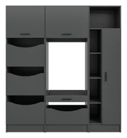 welltime Badmöbel-Set »FALAS,3-teilig, Hauswirtschaftsraum Set, Breite 176 cm« 1x Wäscheschrank, 1x Waschmaschinenumbauschrank, 1x Mehrzweckschrank,