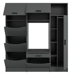 welltime Badmöbel-Set »FALAS,3-teilig, Hauswirtschaftsraum Set, Breite 176 cm« 1x Wäscheschrank, 1x Waschmaschinenumbauschrank, 1x Mehrzweckschrank,