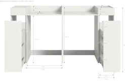 welltime Badmöbel-Set »FALAS,4-teilig, Hauswirtschaftsraum Set, Breite 190 cm« Set, bestehend aus: 2x Waschmaschinenumbauschrank und 2x Standregal, 4 Stk. tlg.