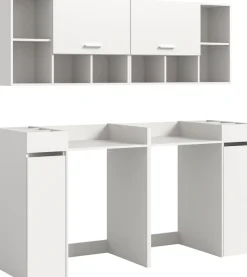welltime Badmöbel-Set »FALAS,6-teilig, Hauswirtschaftsraum Set, Breite 190 cm« Set, 2x Waschmaschinenumbauschrank, 2x Standregal & 2x Hängeschrank, 6 Stk. tlg.