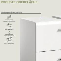 welltime Badmöbel-Set »FLORENZ,2-teilige Badkombination, hochwertige MDF-Front« Set, bestehend aus: 1 Waschbeckenunterschrank, 1 Spiegelschrank,