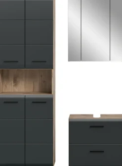 welltime Badmöbel-Set »FLORENZ,3-teilige Badkombination, hochwertige MDF-Front« Set, 3 Stk. tlg.