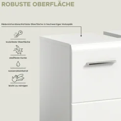 welltime Badmöbel-Set »FLORENZ,2-teilige Badkombination, hochwertige MDF-Front« Set, bestehend aus: 1 Waschbeckenunterschrank, 1 Spiegelschrank, 2 Stk. tlg.