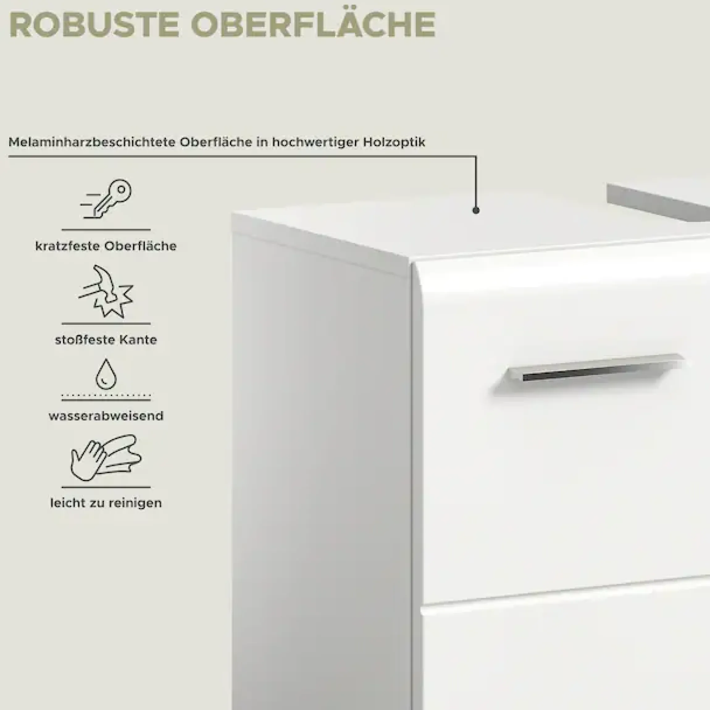 welltime Badmöbel-Set »FLORENZ,2-teilige Badkombination, hochwertige MDF-Front« Set, bestehend aus: 1 Waschbeckenunterschrank, 1 Spiegelschrank, 2 Stk. tlg.
