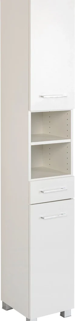 welltime Badmöbel-Set »Litica, Breite 155 cm, hochwertige Rillenfräsung, Metallkufen« 3 Stk. tlg.