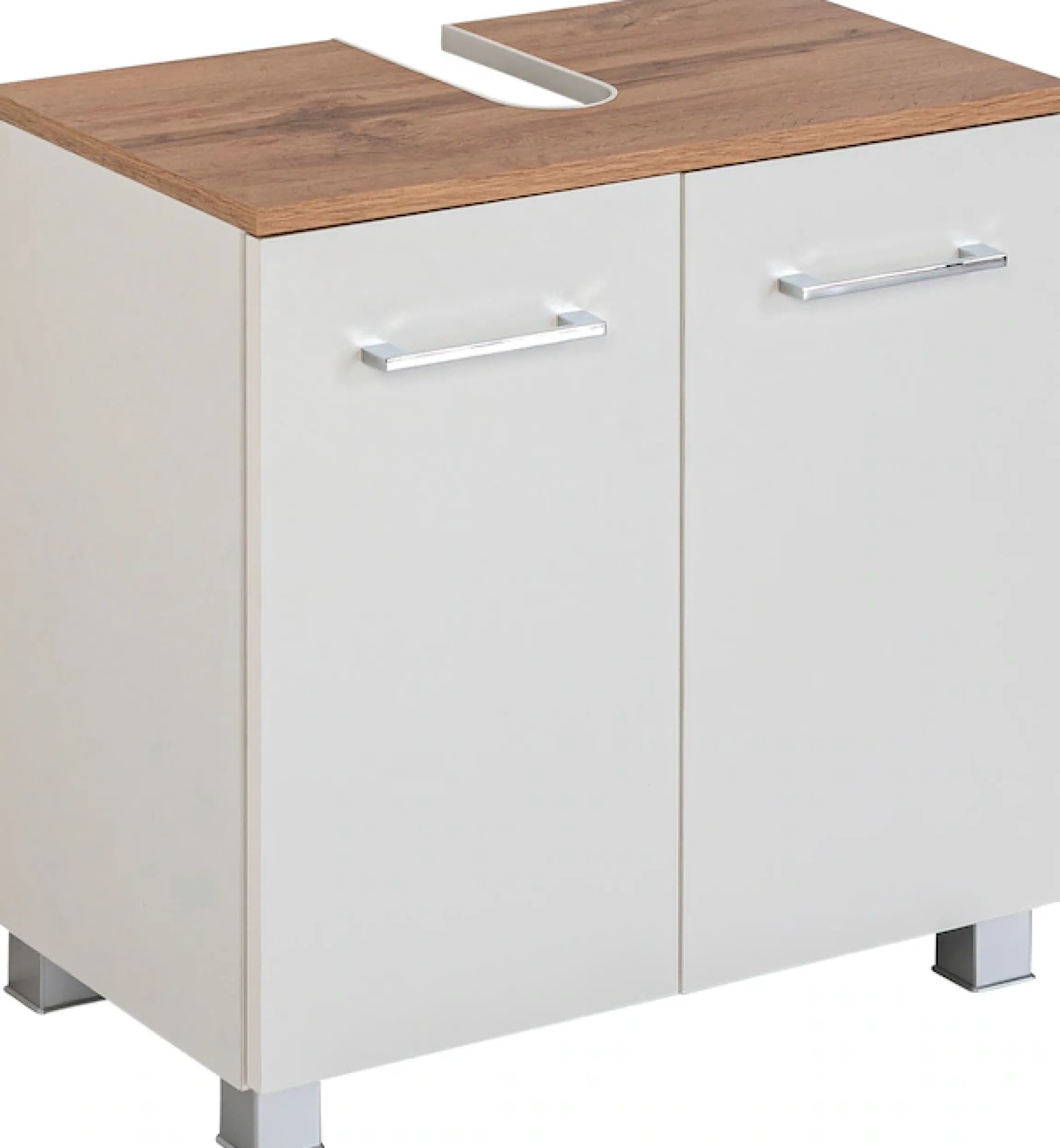 welltime Badmöbel-Set »Litica, Breite 155 cm, hochwertige Rillenfräsung, Metallkufen« 3 Stk. tlg.