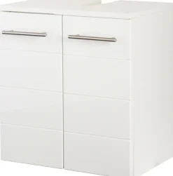 welltime Badmöbel-Set »Litica, Breite 120 cm, hochwertige Rillenfräsung, Metallkufen« 3 Stk. tlg.