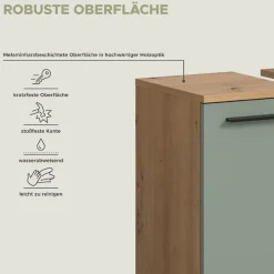 welltime Badmöbel-Set »LUCCA, 2 teilig, inklusive LED Beleuchtung, bestehend aus:« Set, 2 Stk. tlg.