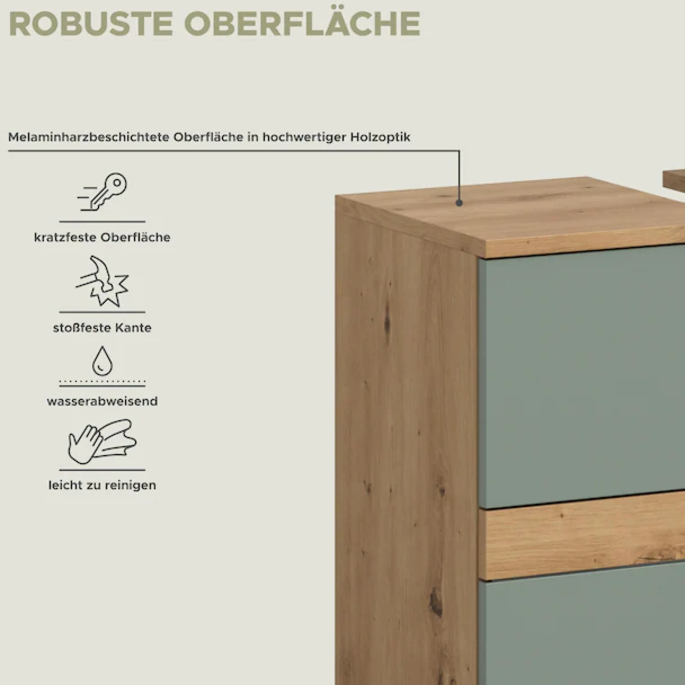 welltime Badmöbel-Set »LUCCA, 3-tlg. Badkombination, viel Stauraum, modernes Design« 3 Stk. tlg.