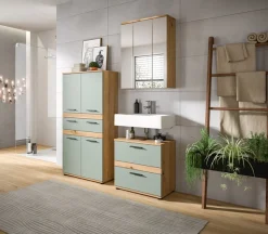 welltime Badmöbel-Set »LUCCA, 3-tlg. Badkombination, viel Stauraum, modernes Design« 3 Stk. tlg.