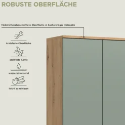 welltime Badmöbel-Set »LUCCA, 2-tlg. Badkombination, viel Stauraum, modernes Design« 2 Stk. tlg.