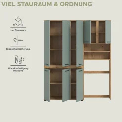 welltime Badmöbel-Set »LUCCA, 2-tlg. Badkombination, viel Stauraum, modernes Design« 2 Stk. tlg.