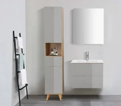 welltime Badmöbel-Set »Lund Badmöbel Set Badschrank Badezimmerset«