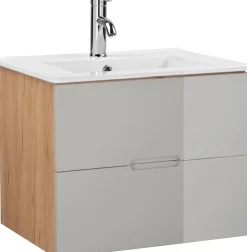welltime Badmöbel-Set »Lund Badmöbel Set Badschrank Badezimmerset«