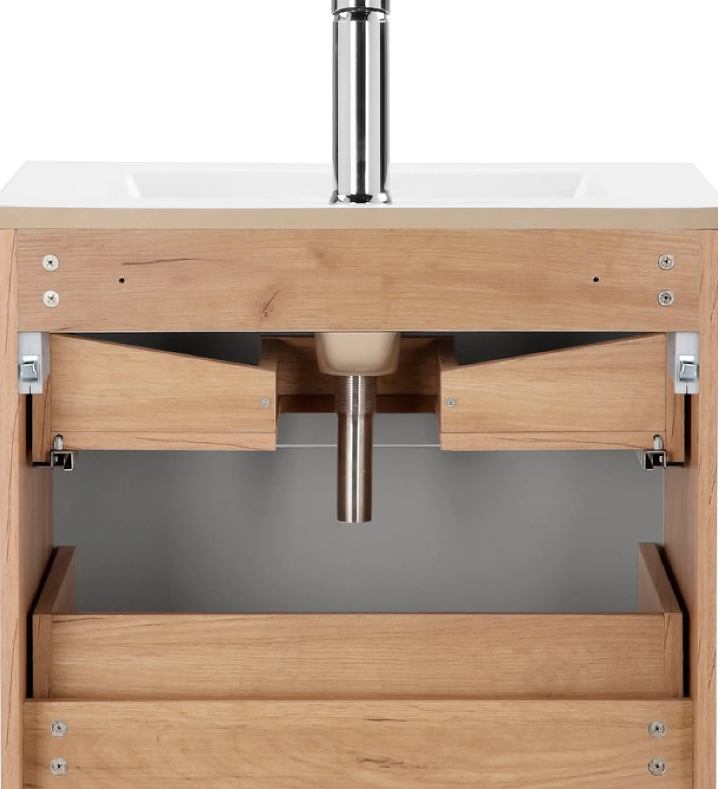 welltime Badmöbel-Set »Lund Badmöbel Set Badschrank Badezimmerset«