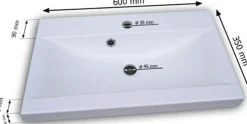 welltime Badmöbel-Set »MADRIT II, Schrank mit Waschbecken, 2 Hänger, Spiegelschrank« Komplett-Set, 5 Stk. tlg.