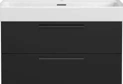 welltime Badmöbel-Set »SALVADA, 5tlg-Set, gedämpfte Scharniere, Softclose, Keramikbecken« Maße (B/T/H): 180/47,5/200 cm,