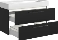 welltime Badmöbel-Set »SALVADA, 5tlg-Set, gedämpfte Scharniere, Softclose, Keramikbecken« Maße (B/T/H): 180/47,5/200 cm,