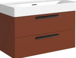welltime Badmöbel-Set »SALVADA, 2tlg-Set, gedämpfte Scharniere, Softclose, Keramikbecken« Maße (B/T/H): 100/47,5/200 cm,