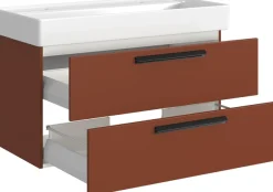 welltime Badmöbel-Set »SALVADA, 2tlg-Set, gedämpfte Scharniere, Softclose, Keramikbecken« Maße (B/T/H): 100/47,5/200 cm,