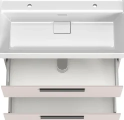 welltime Badmöbel-Set »SALVADA, 3tlg-Set, gedämpfte Scharniere, Softclose, Keramikbecken« Maße (B/T/H): 140/47,5/200 cm,