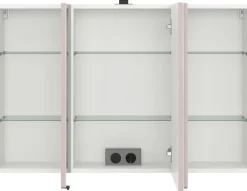 welltime Badmöbel-Set »SALVADA, 3tlg-Set, gedämpfte Scharniere, Softclose, Keramikbecken« Maße (B/T/H): 140/47,5/200 cm,