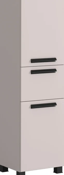 welltime Badmöbel-Set »SALVADA, 3tlg-Set, gedämpfte Scharniere, Softclose, Keramikbecken« Maße (B/T/H): 140/47,5/200 cm,