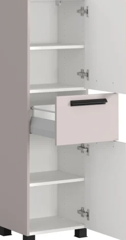 welltime Badmöbel-Set »SALVADA, 3tlg-Set, gedämpfte Scharniere, Softclose, Keramikbecken« Maße (B/T/H): 140/47,5/200 cm,