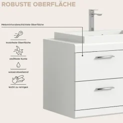 welltime Badmöbel-Set »SIENA, 2-teilig, Waschtisch inkl. Waschbecken & Spiegelschrank«
