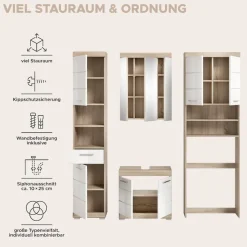 welltime Badmöbel-Set »SIENA, 4 teilig, bestehend aus:« Set, TOPSELLER!, 4 Stk. tlg.