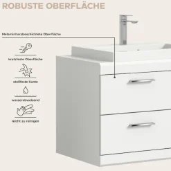 welltime Badmöbel-Set »SIENA, 4-teilig, je 2x Waschtisch inkl. Waschbecken & Spiegelschrank«