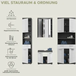 welltime Badmöbel-Set »SIENA, 4 teilig, bestehend aus:« Set, TOPSELLER!, 4 Stk. tlg.