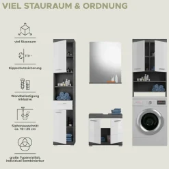 welltime Badmöbel-Set »Siena, 4 teilig, bestehend aus:« Set, TOPSELLER!, 4 Stk. tlg.
