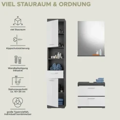 welltime Badmöbel-Set »Siena, 3 teilig, bestehend aus:« Set, TOPSELLER!, 3 Stk. tlg.