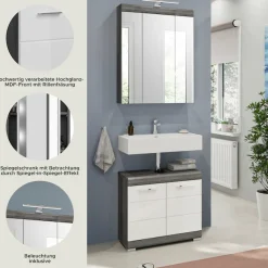 welltime Badmöbel-Set »SIENA, 2 teilig, inklusive LED Beleuchtung, bestehend aus:« Set, TOPSELLER!, 2 Stk. tlg.