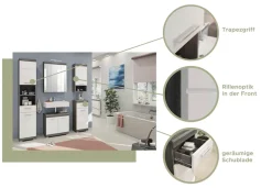 welltime Badmöbel-Set »SIENA, 2 teilig, inklusive LED Beleuchtung, bestehend aus:« Set, TOPSELLER!, 2 Stk. tlg.