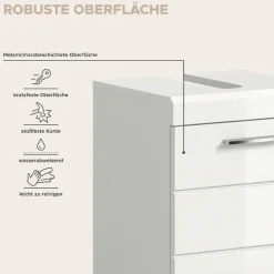 welltime Badmöbel-Set »SIENA, 2-teilig, Waschbeckenunterschrank & Spiegelschrank«
