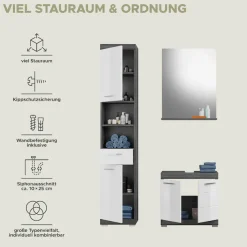 welltime Badmöbel-Set »Siena, 3 teilig, bestehend aus:« Set, TOPSELLER!, 3 Stk. tlg.